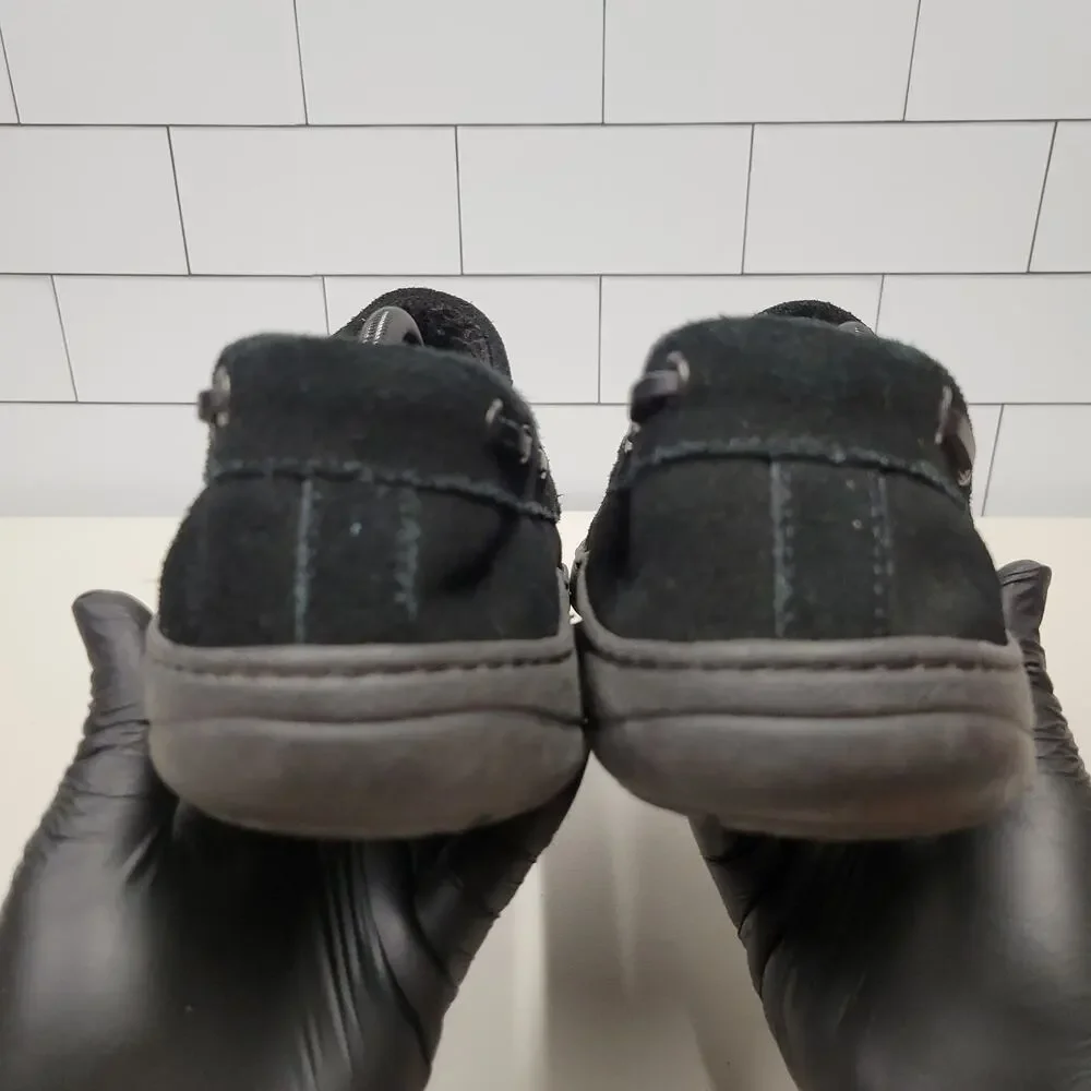 Clarks Andy Men's Black Suede Moccasin Slippers Size 11M Cozy Indoor Outdoor